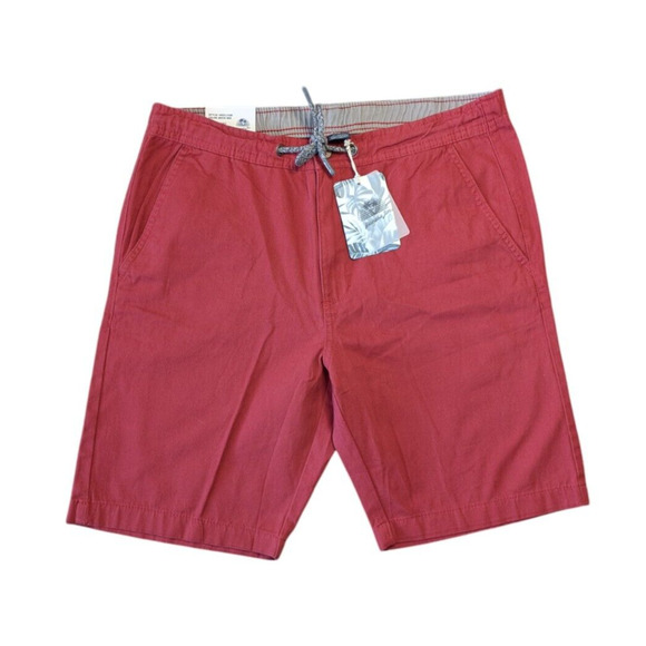 Havana Jim Brick Red Lazy Joe Elastic Waist Shorts New Size 30 Mens Drawstring - Picture 2 of 7